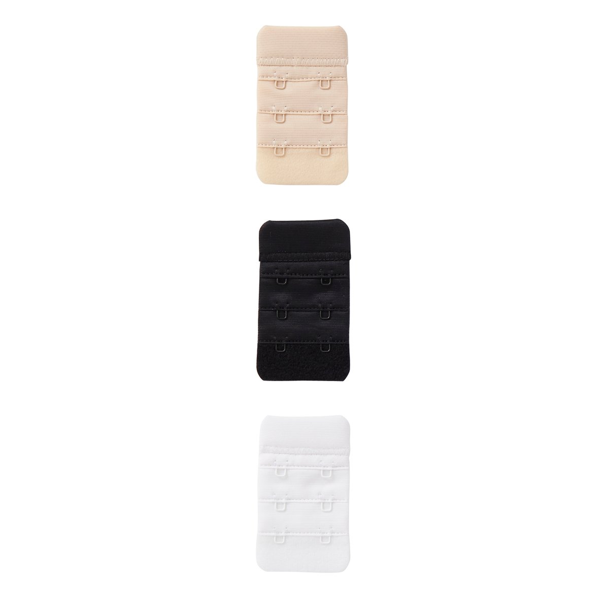 3 Prolongateurs De Soutien-gorge D'allaitement blanc + beige + noir, VERTBAUDET