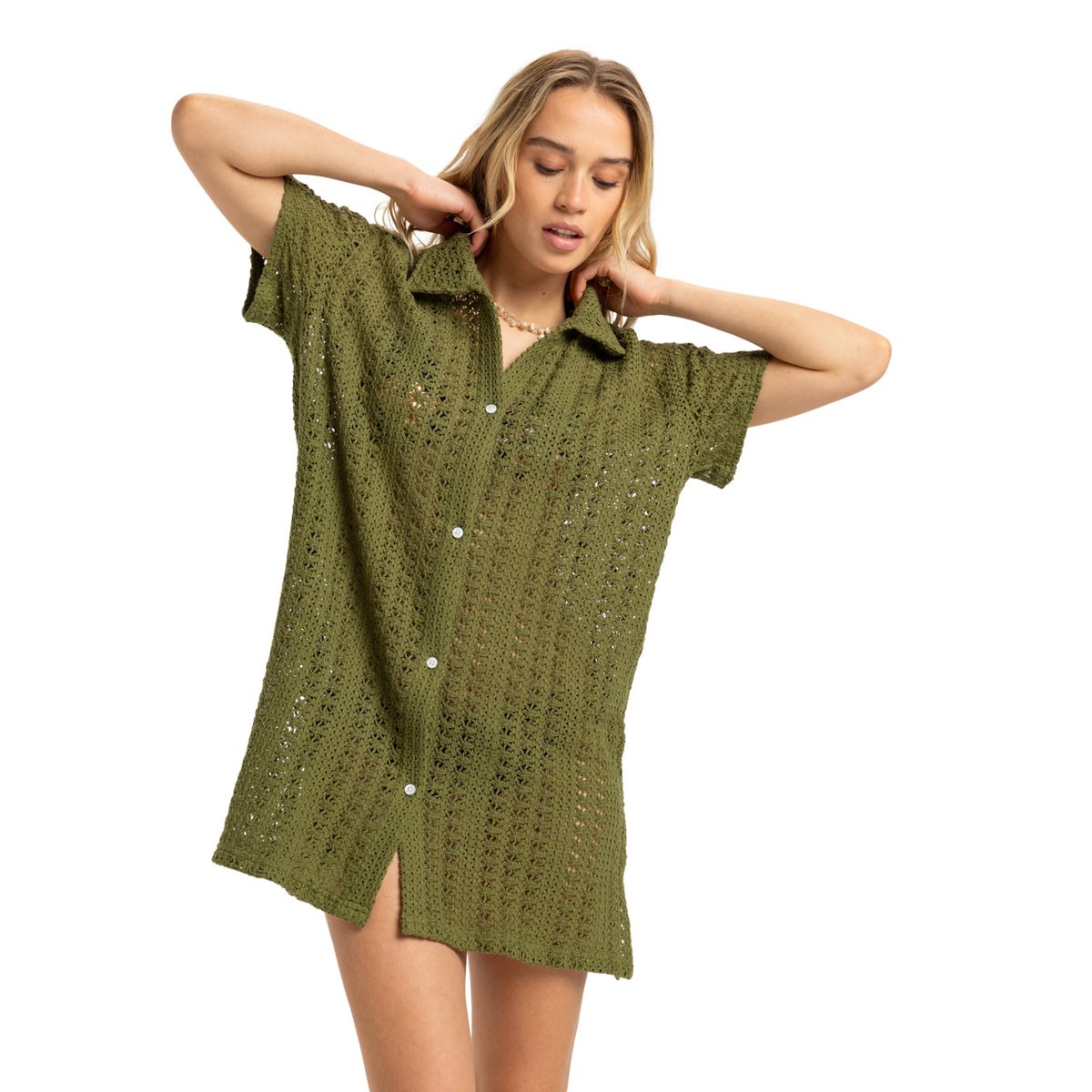 Robe de plage CHASIN SUNSET. vert loden green, ROXY