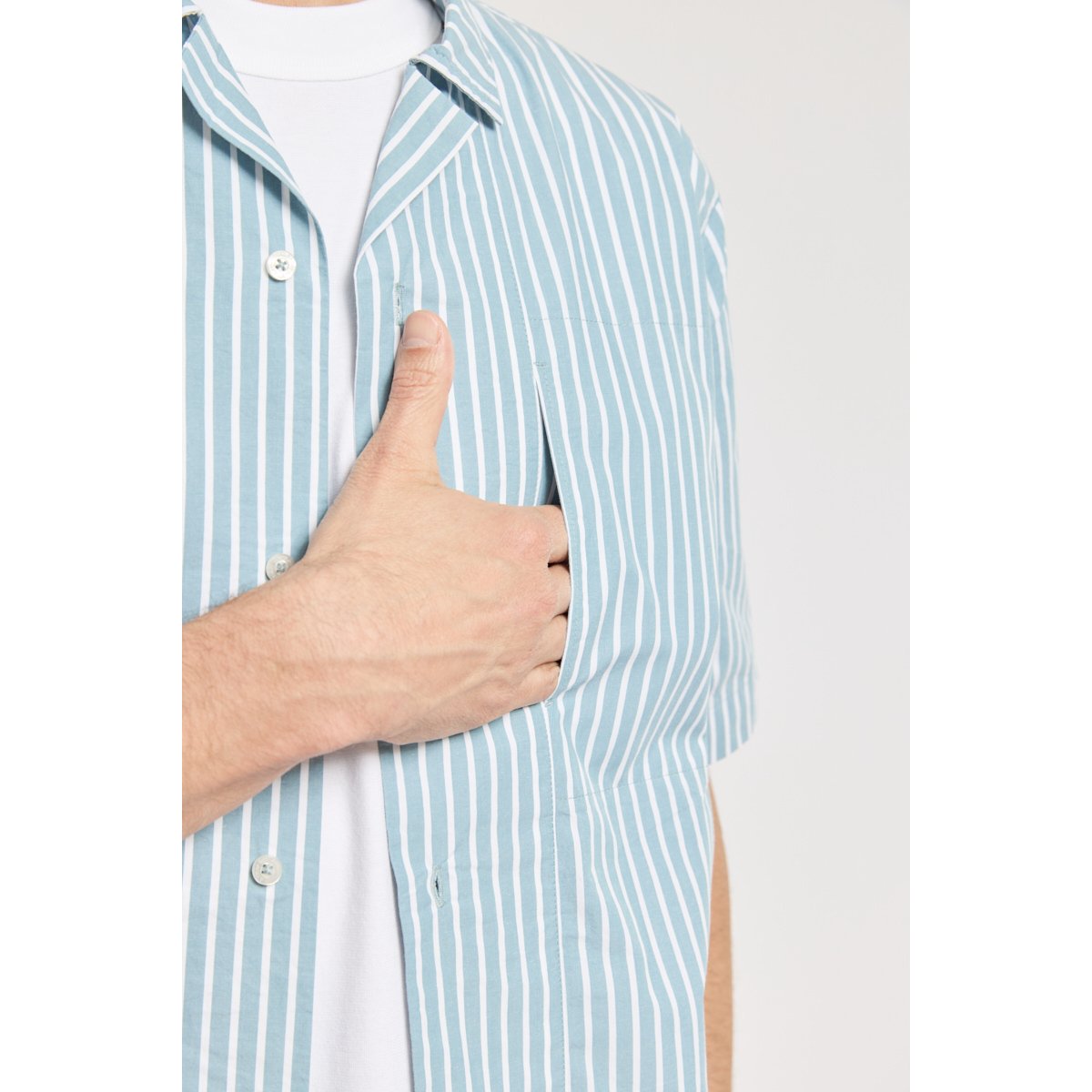 Chemise rayée en Coupe confort raye bleu, ARMOR-LUX