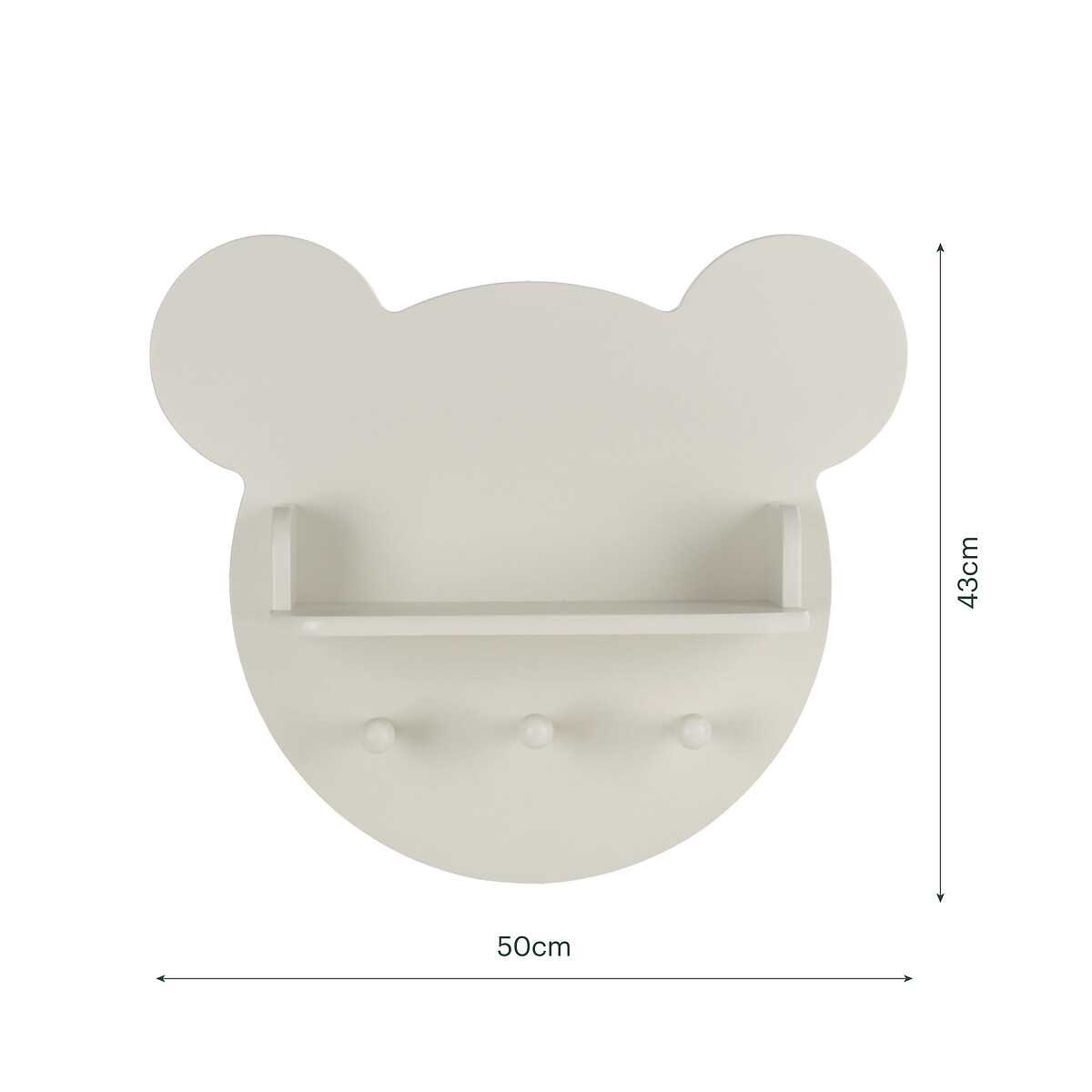 Bear Wall Shelf off-white, CUDDLECO