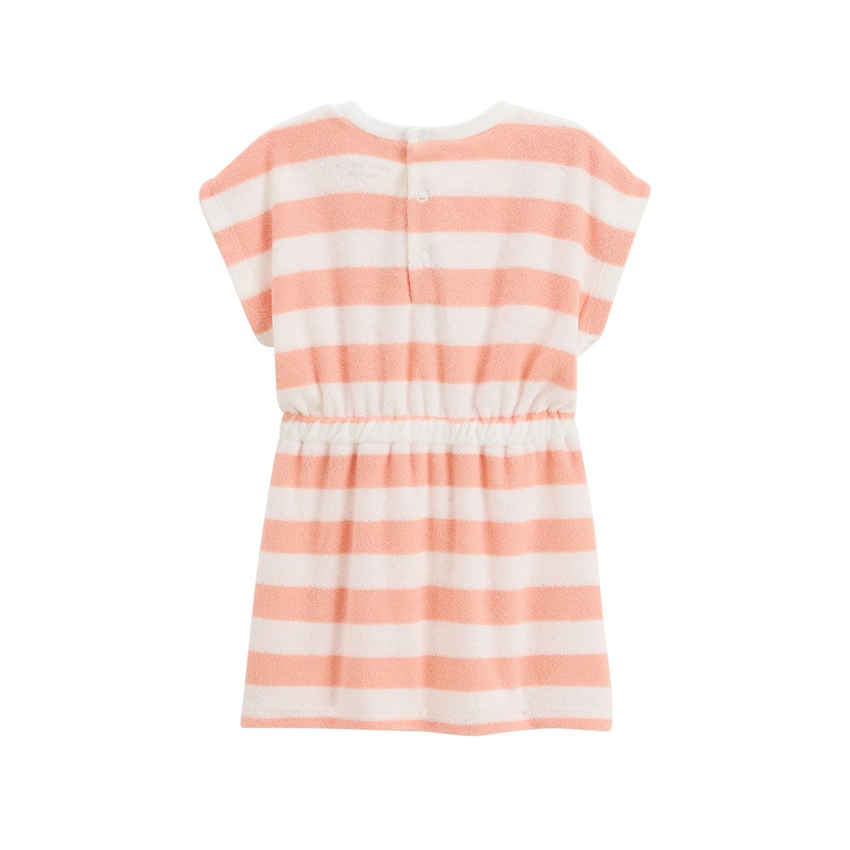 Robe enfant en éponge + headband Honfleur corail, PETIT BEGUIN