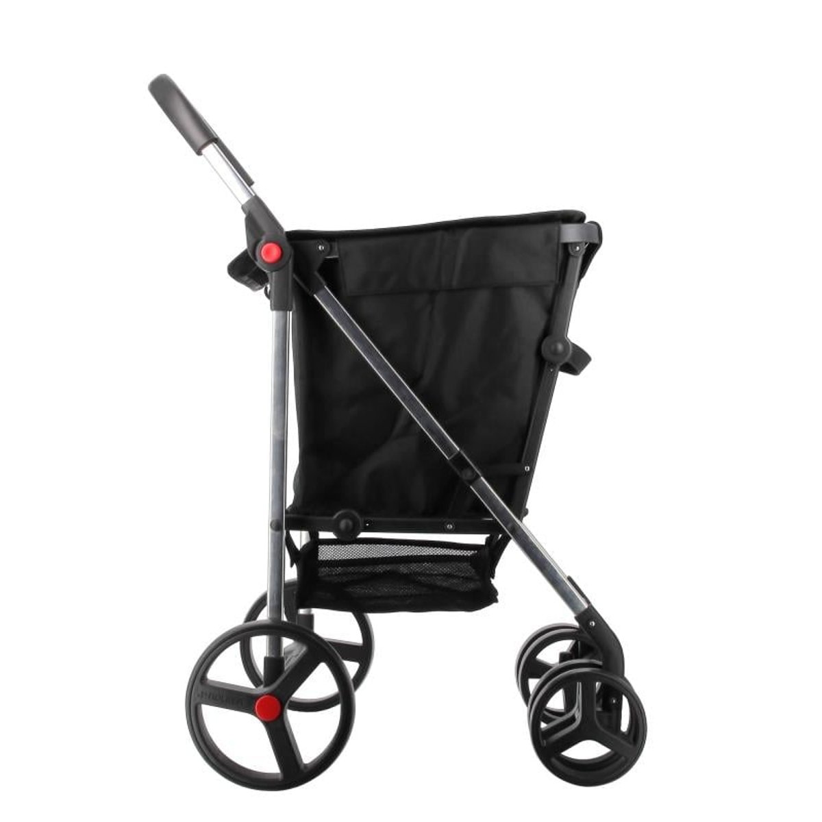 BB BASKET TWEED marine - Chariot de course Pliable - 4 roues - Noir noir, ROLSER
