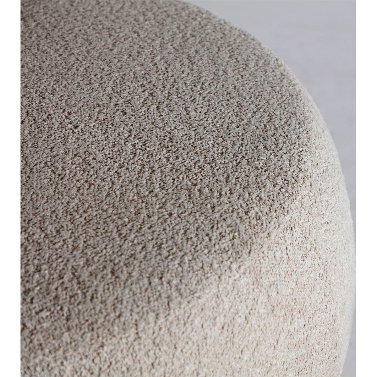 Fauteuil en tissu bouclette style art déco blanc bouclé et noir profond, RECOLLECTION