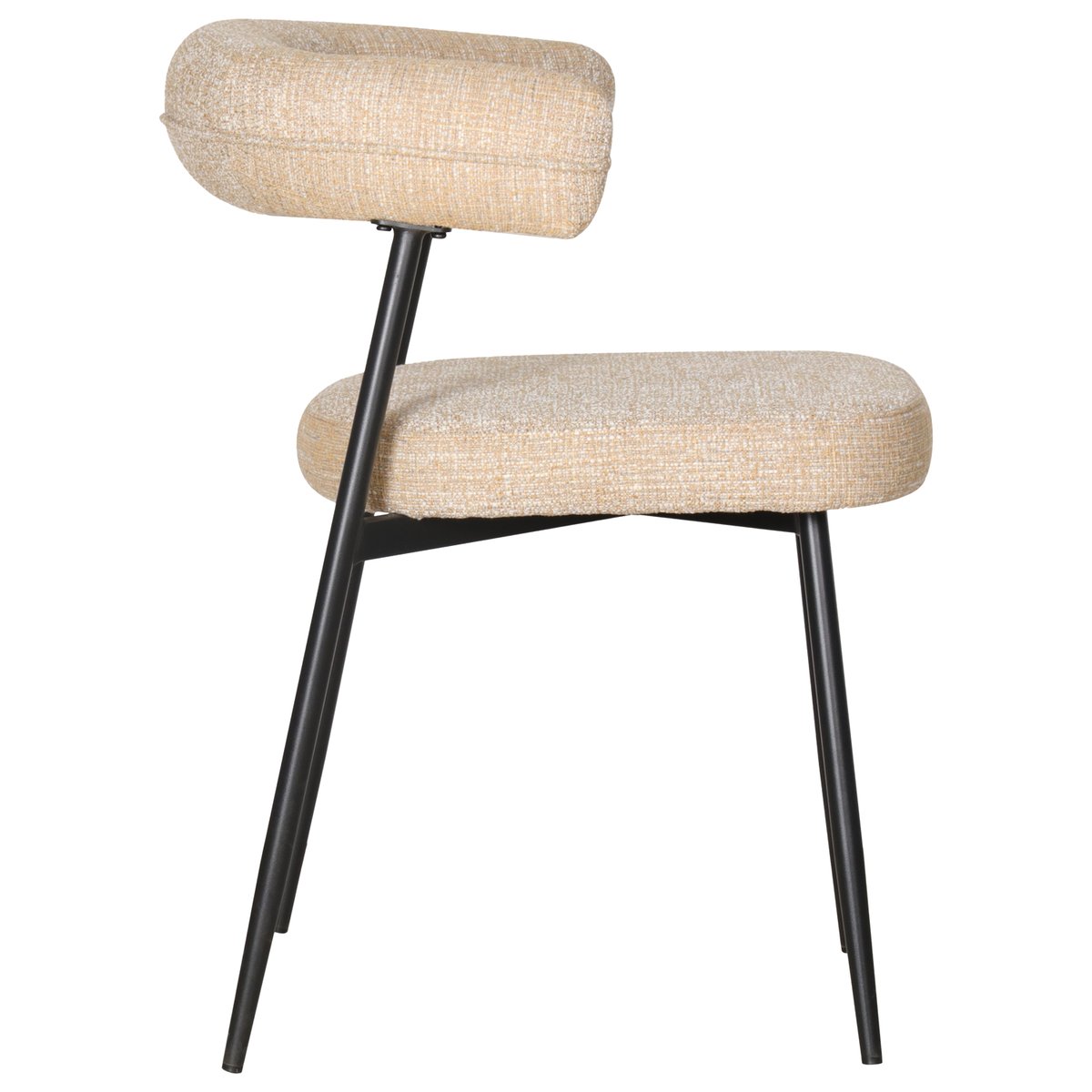 Lot de 2 chaises Théa en tissu, THÉA noir, HAPPY GARDEN