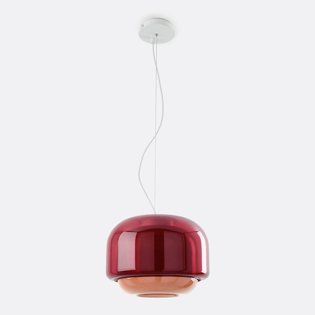 Suspension en verre coloré Ø30,5 cm, KINOKO rouge, LA REDOUTE INTERIEURS