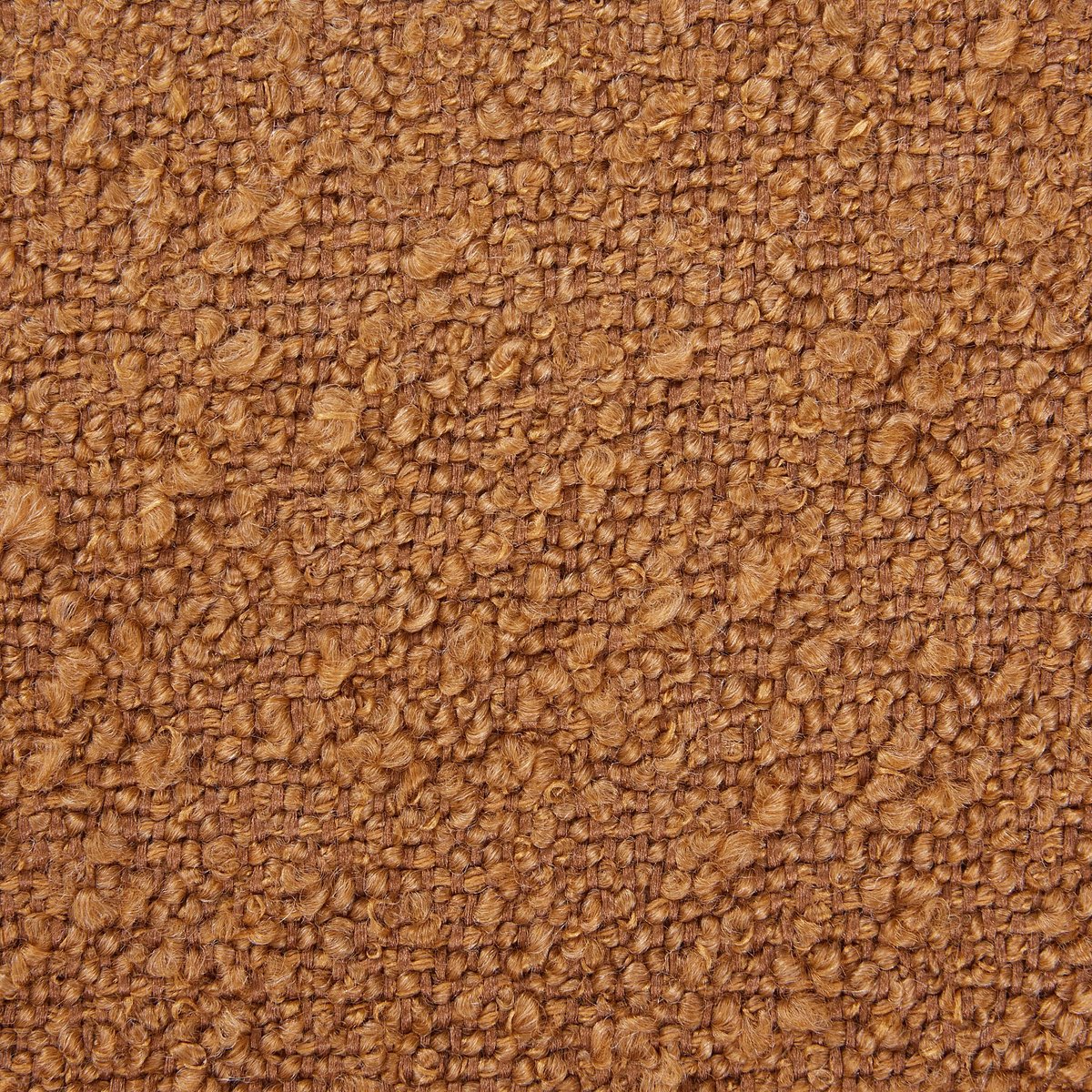 Fauteuil pivotant en tissu bouclette PAULINE terracotta, HABITAT