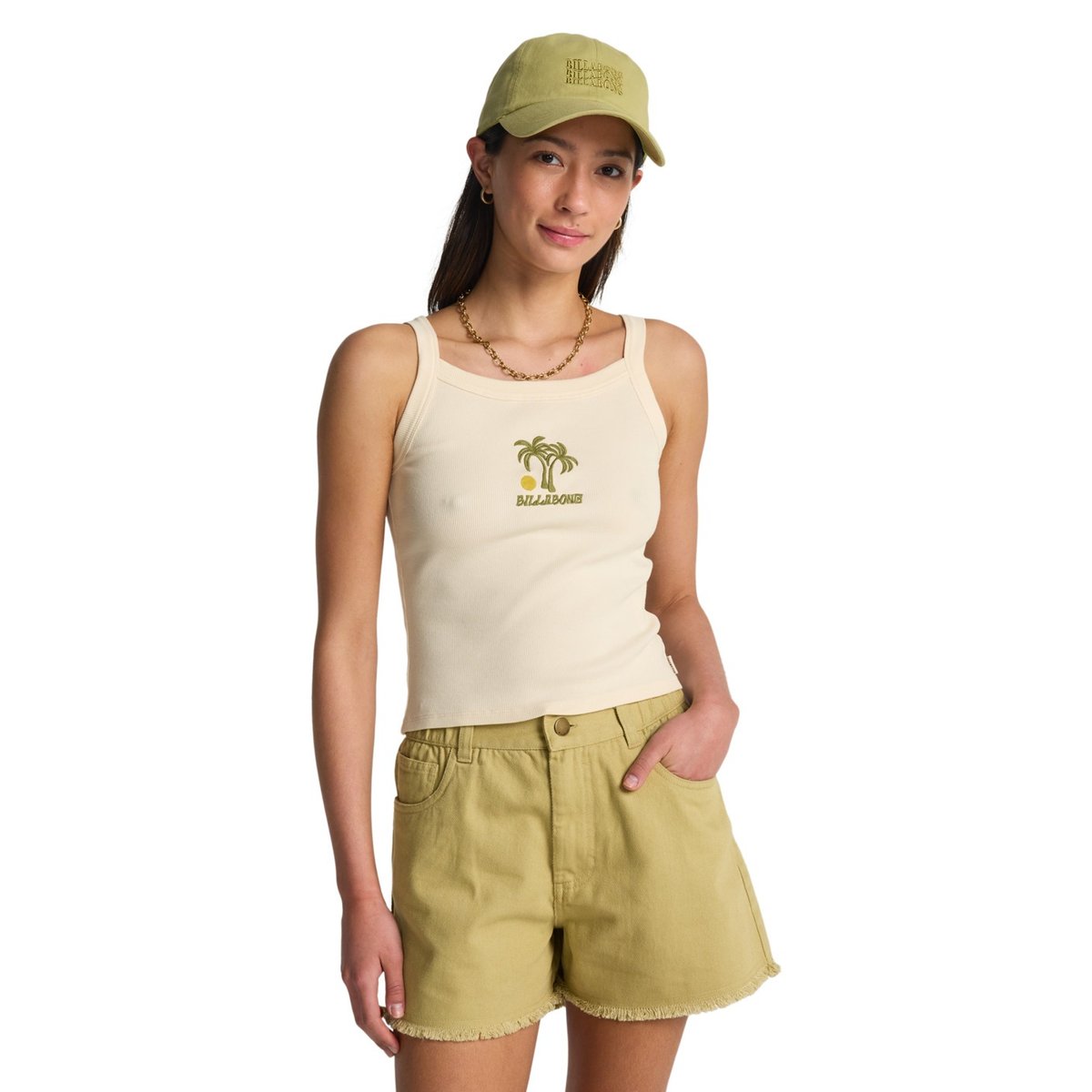 Short taille élastique LITTLE SISTER vert cactus green, BILLABONG