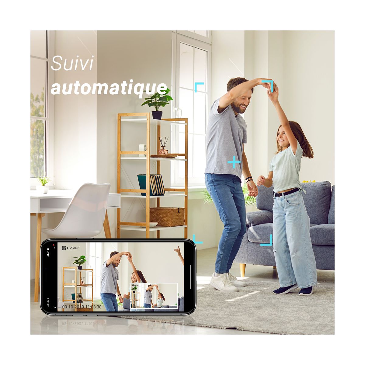 Caméra de surveillance H6C 2K couleur unique, EZVIZ