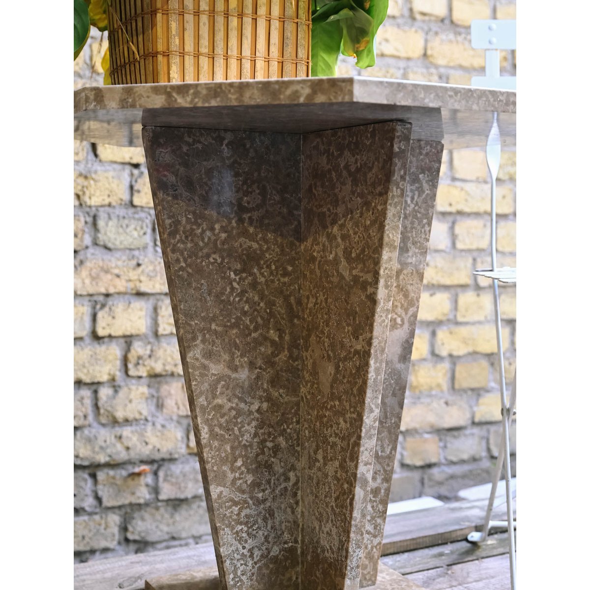 Table d'appoint en marbre Hanna N°1528 - Bon état gris, DEBONGOUT