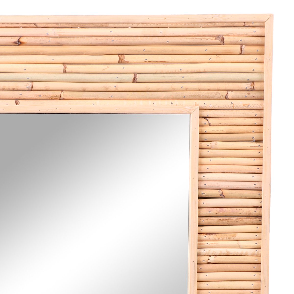 Miroir mural rectangulaire en bambou et rotin 45x55cm bois, WADIGA