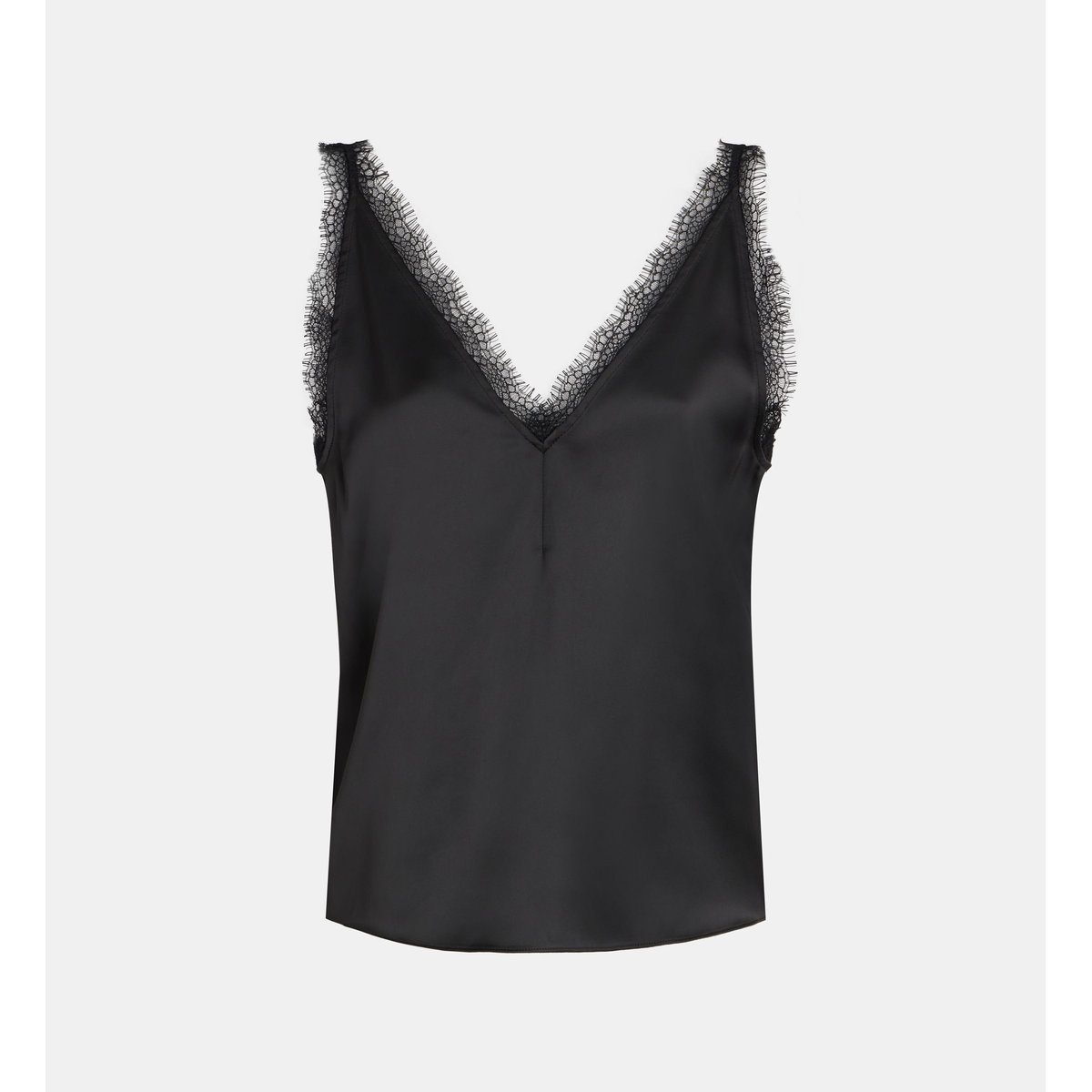 Top caraco fridget satiné dentelle noir, GALERIES LAFAYETTE