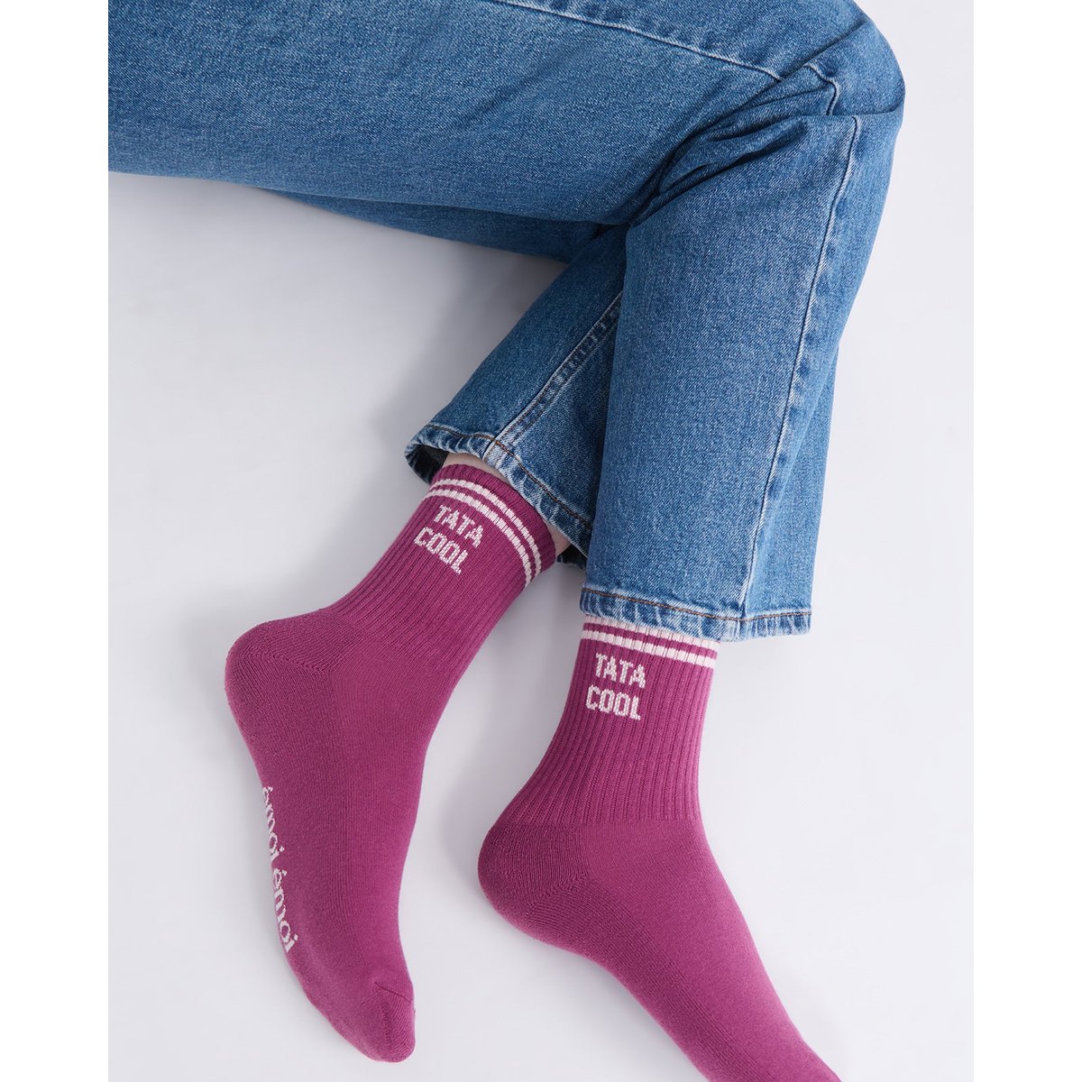 Chaussettes Tata cool violet plum, EMOI EMOI
