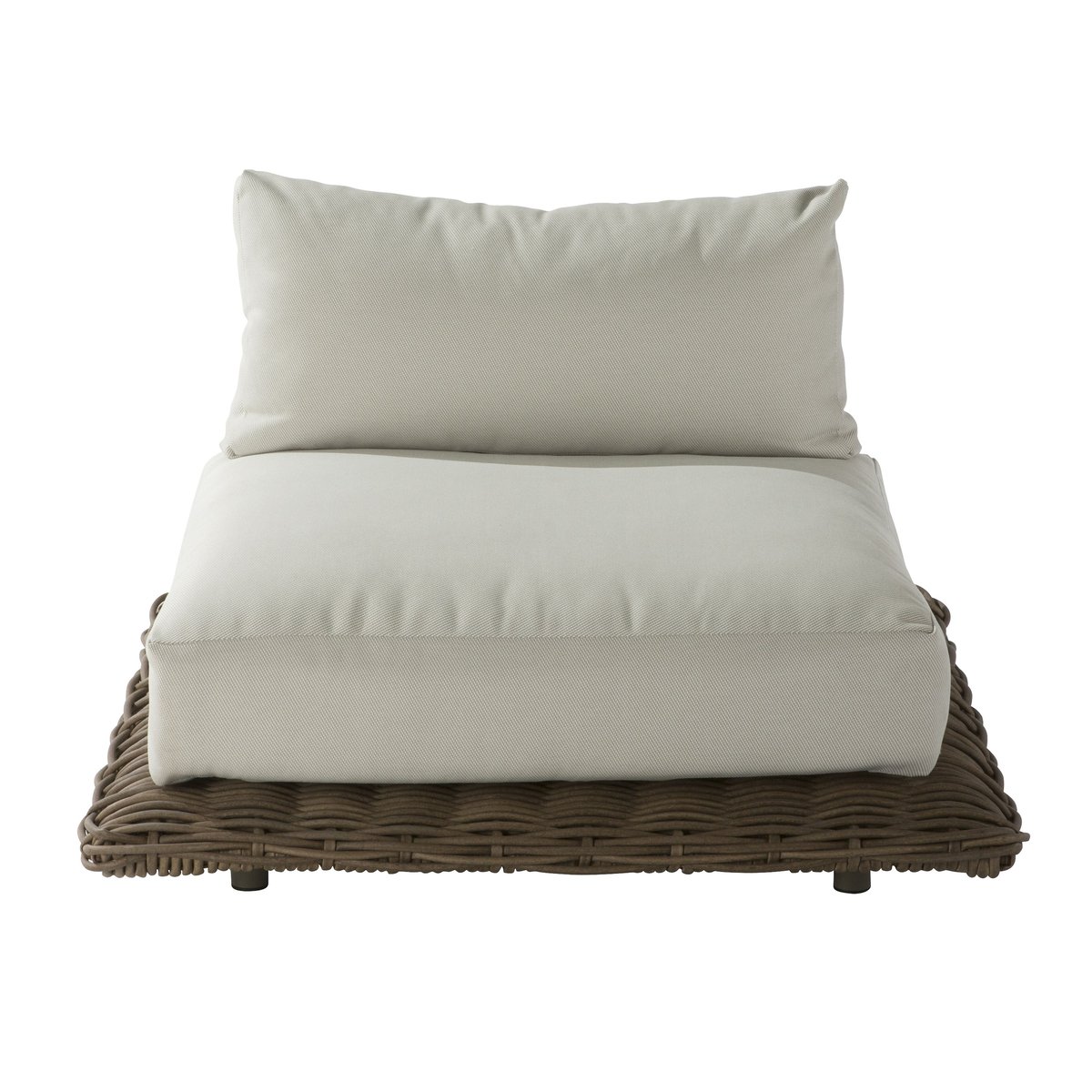 Fauteuil en rotin avec coussin, MAYA beige, NATERIAL
