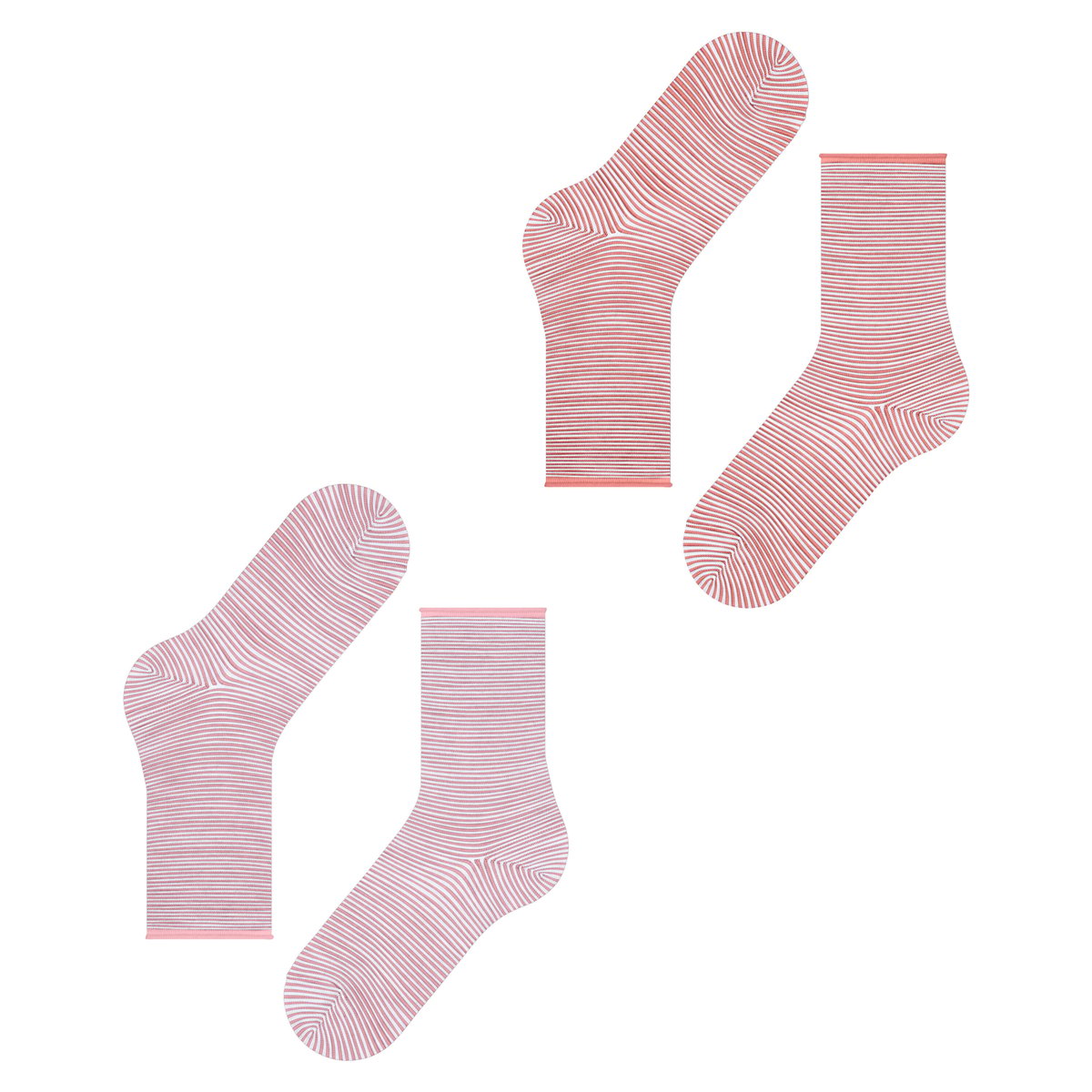 Chaussettes Allover Stripe 2-Pack Opaque mouline (0230), ESPRIT