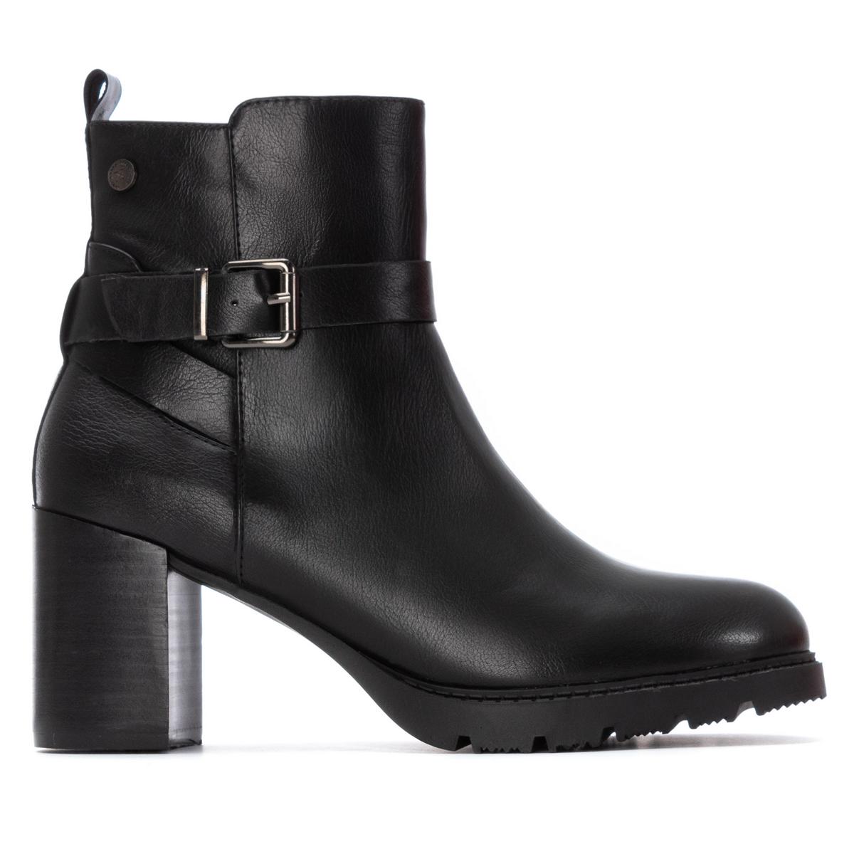 Bottine Talon Décontractée Fermeture éclair noir, XTI