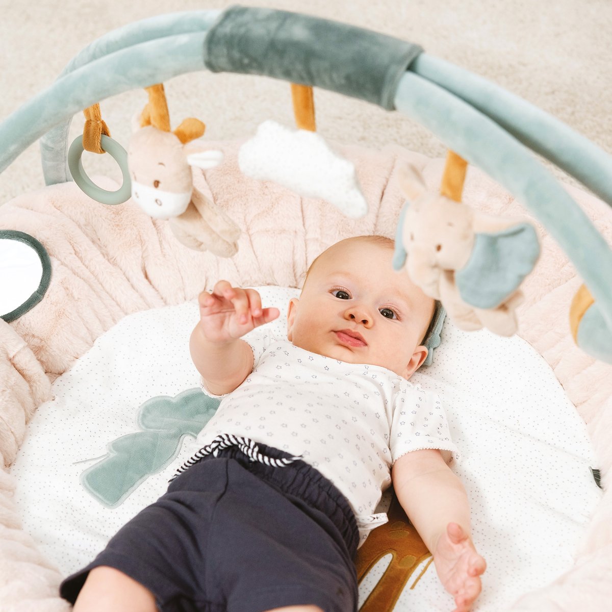 Tapis d'éveil pouf avec arches Luna & Axel luna, NATTOU