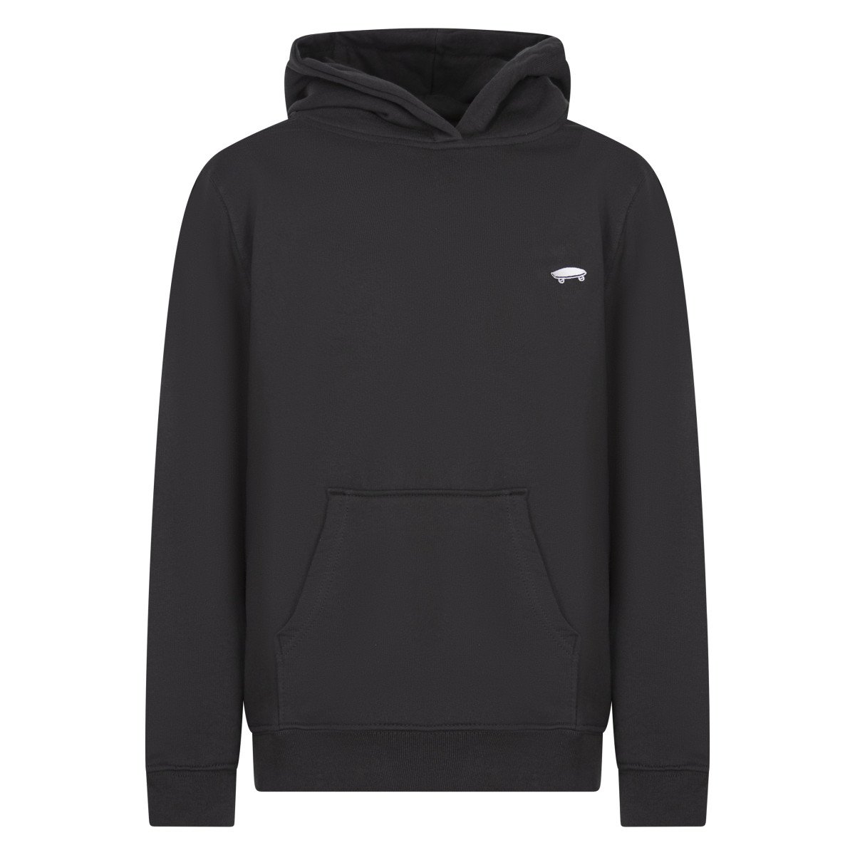 Sweat coton col à capuche droit noir, VANS