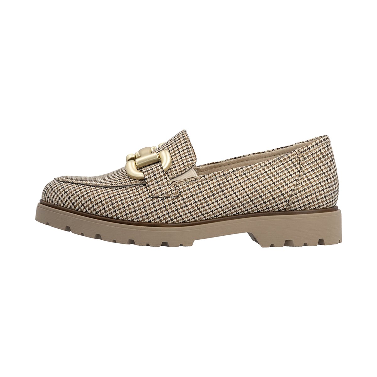 Mocassin à Cuir Rgd beige, RIEKER