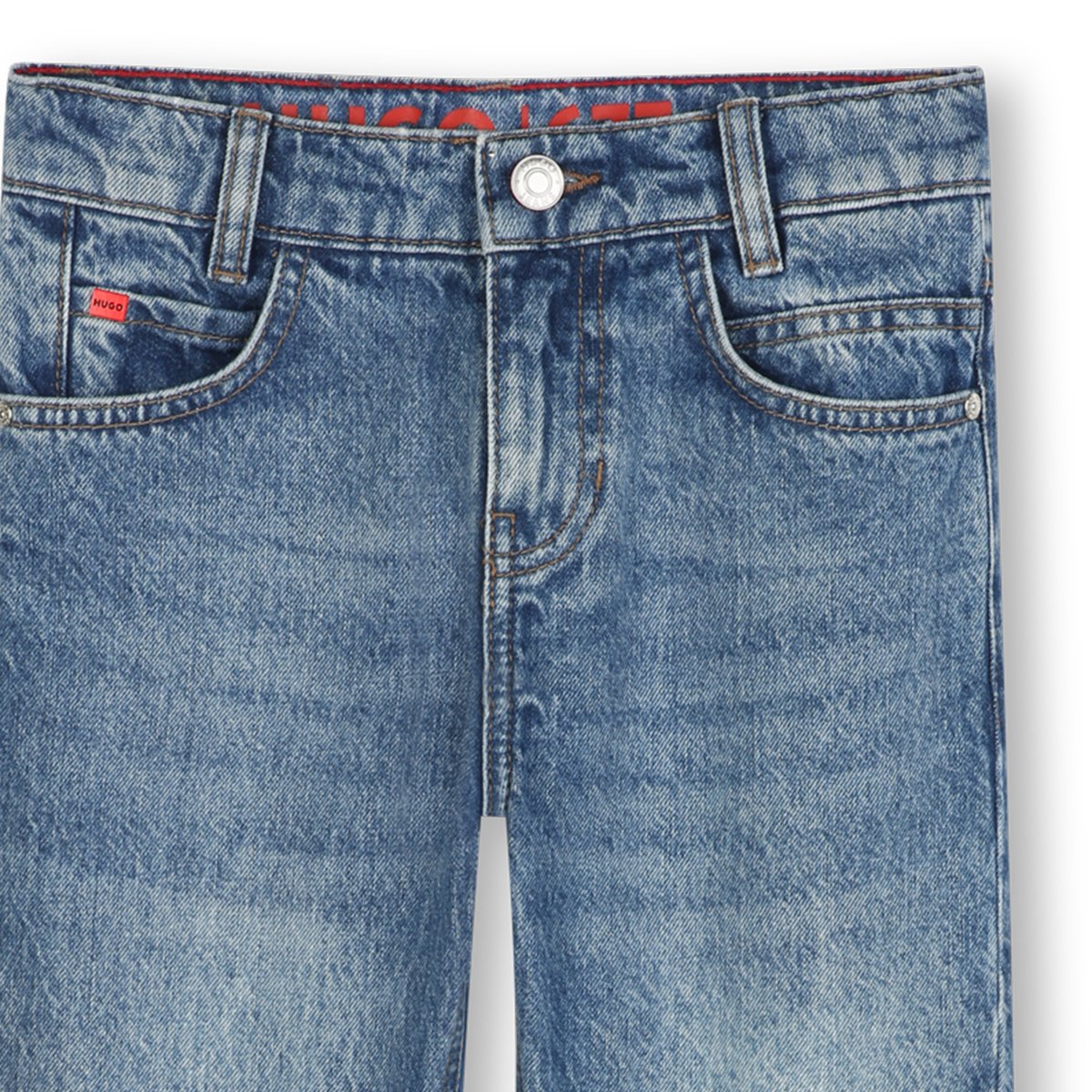 Pantalon en jean dble stone+brossage, HUGO KIDSWEAR