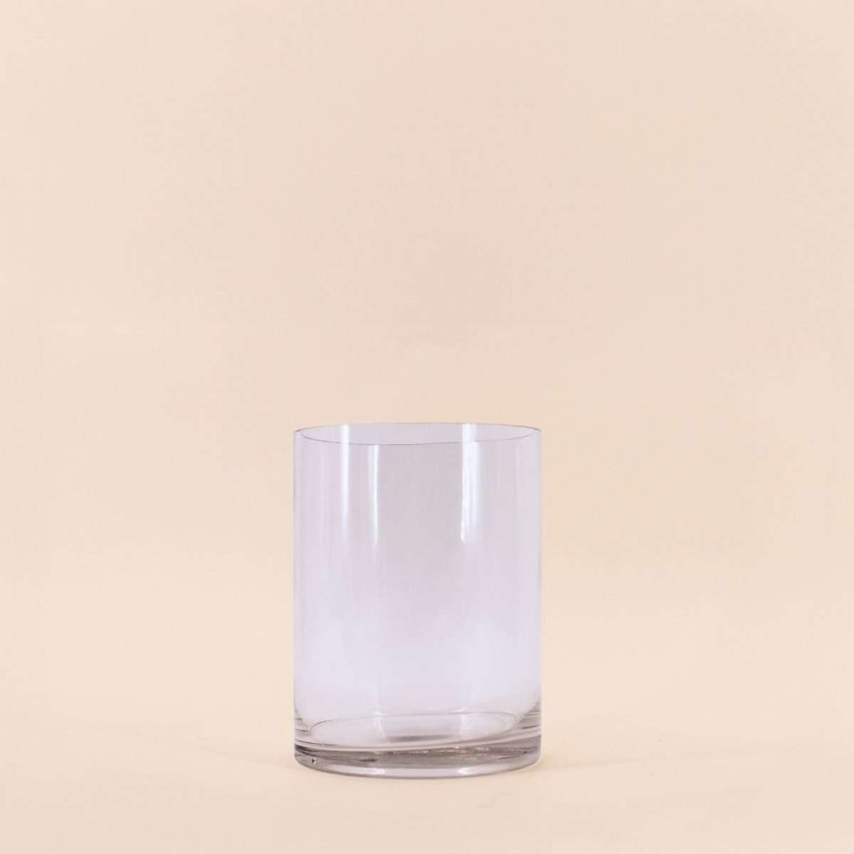 Vase cylindrique en verre, H20cm transparent, ORNAMI