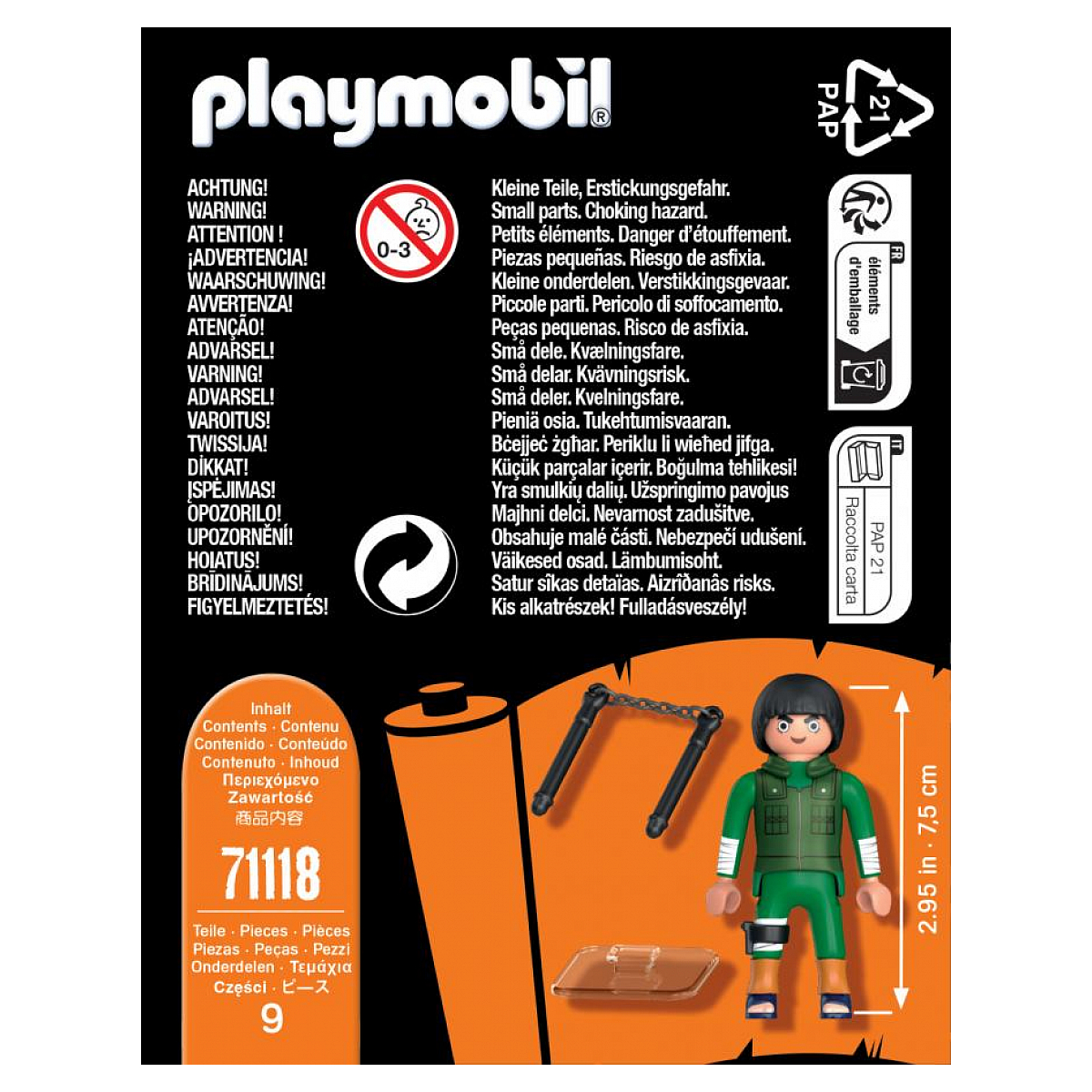 71118 Rock lee - Naruto Shippuden couleur unique, PLAYMOBIL