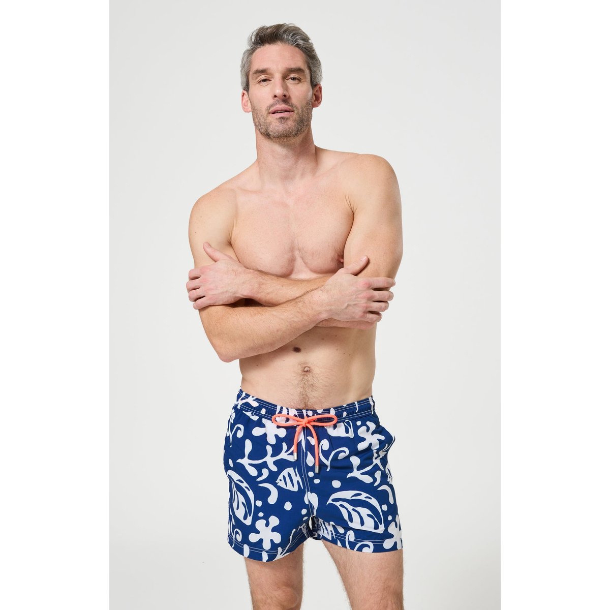 Short de bain imprimé Matthias marine, ARTHUR