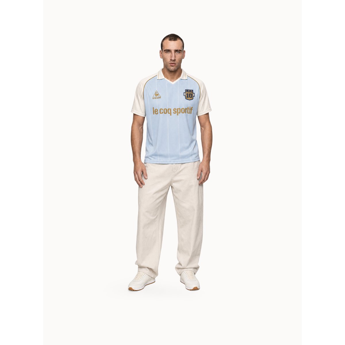 Maillot de foot col polo Le Coq Sportif x Maradona LCS CUP marshmallow, LE COQ SPORTIF