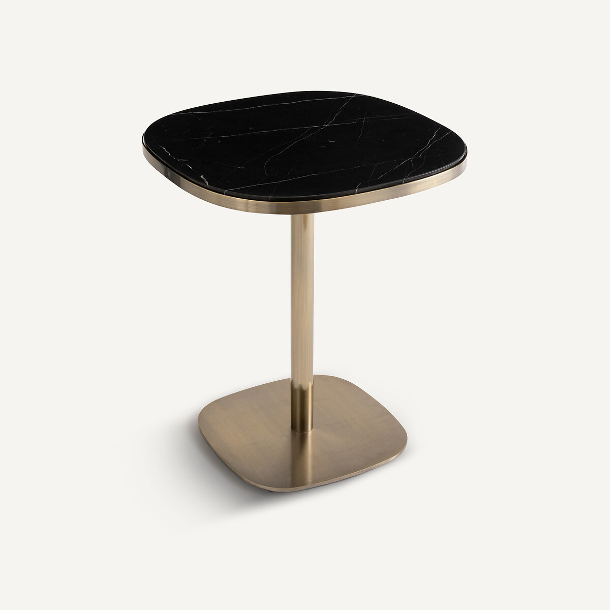 Table de bistrot, plateau en marbre noir, diamètre 60 cm, 2 couverts, LIXFELD marbre noir, AM.PM