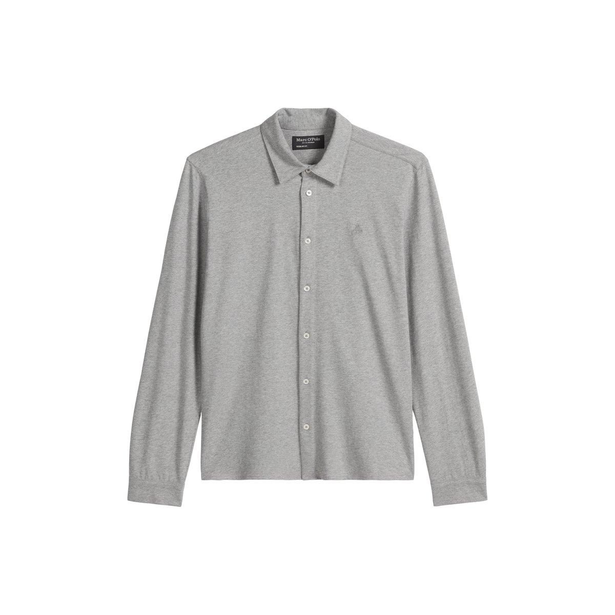 Chemise en jersey DfC regular en pur coton bio gris, MARC O'POLO