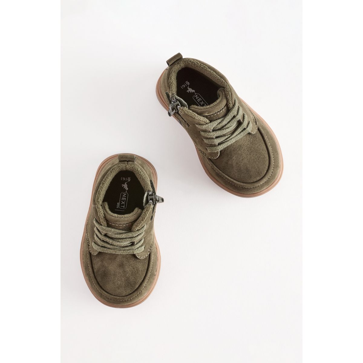 Bottines chukka doublées pointure large vert, NEXT