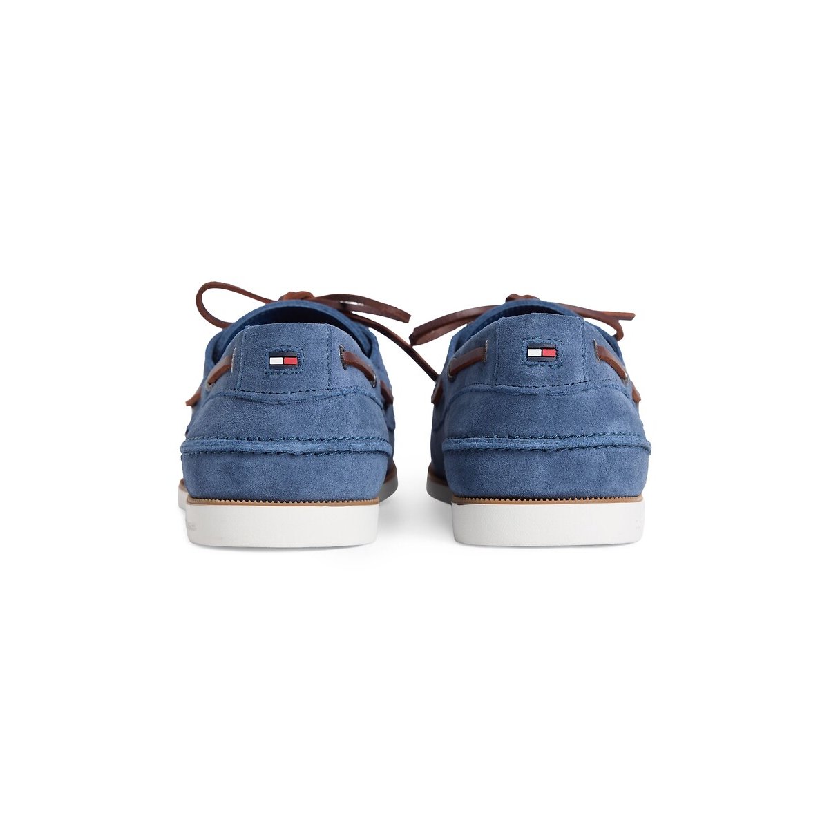 Scarpe da barca in pelle scamosciata blu, TOMMY HILFIGER
