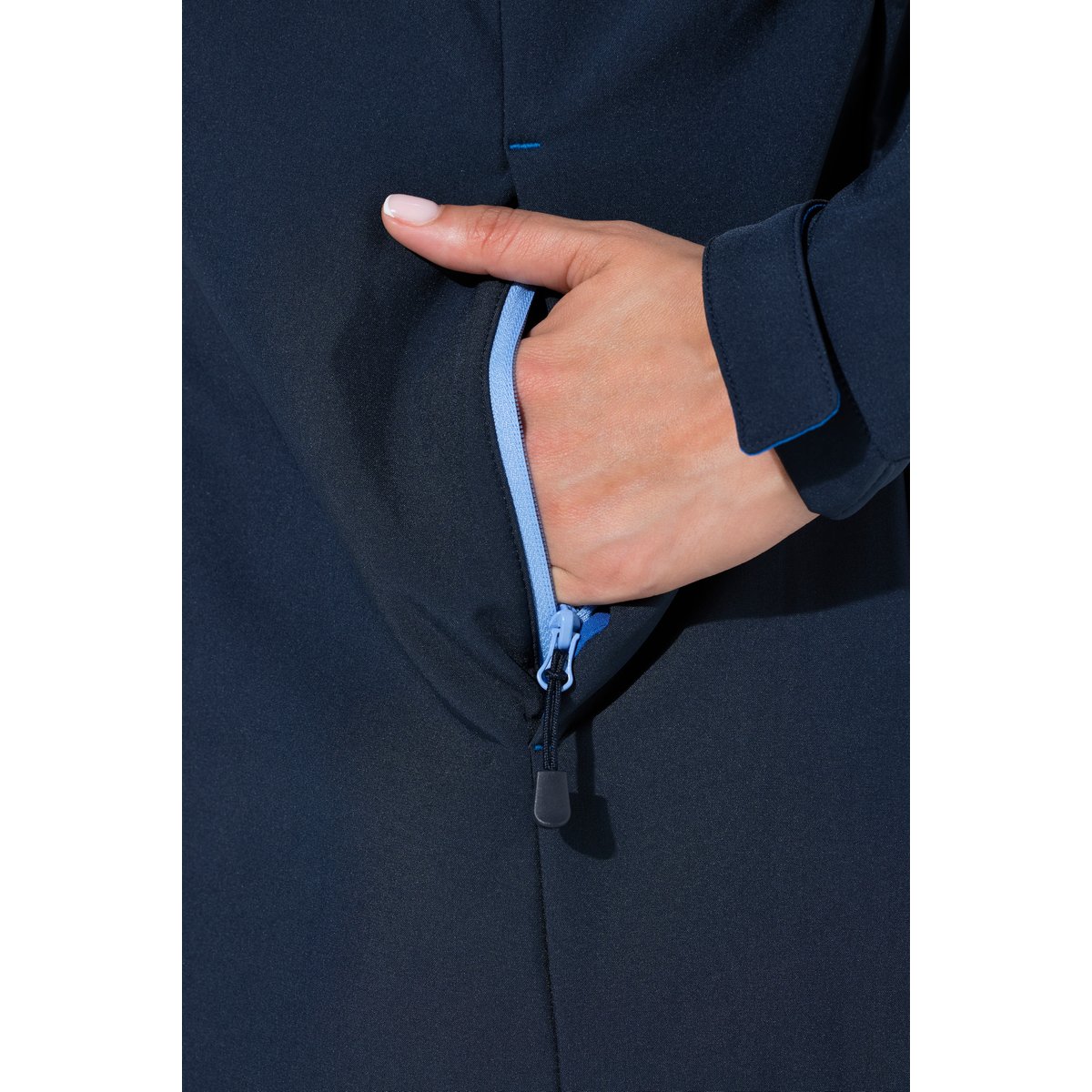 Veste Softshell à capuche, poches zippées marine, ULLA POPKEN