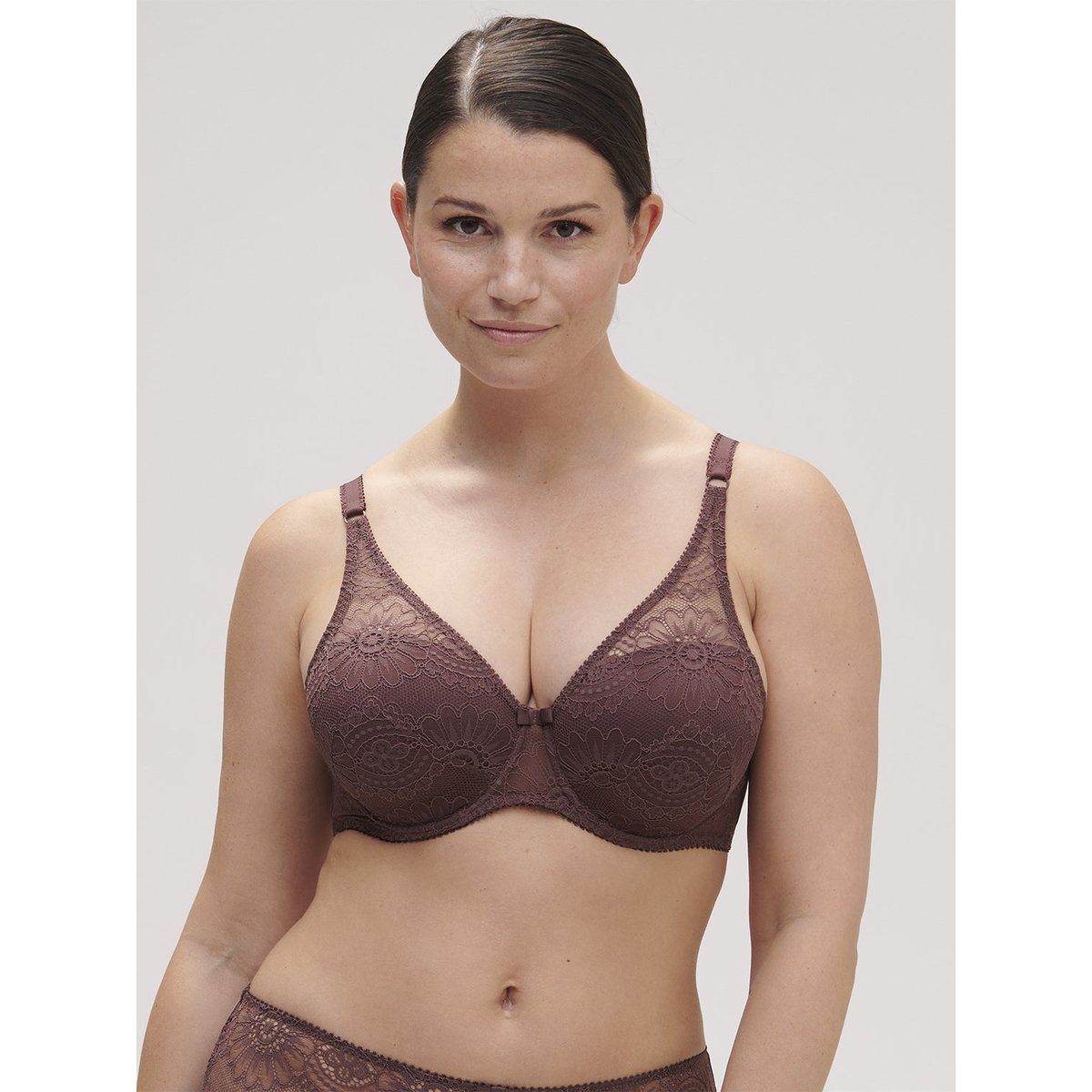 Soutien-gorge décolleté carré en spacer 3D, EMBLÈME marron, SIMONE PERELE