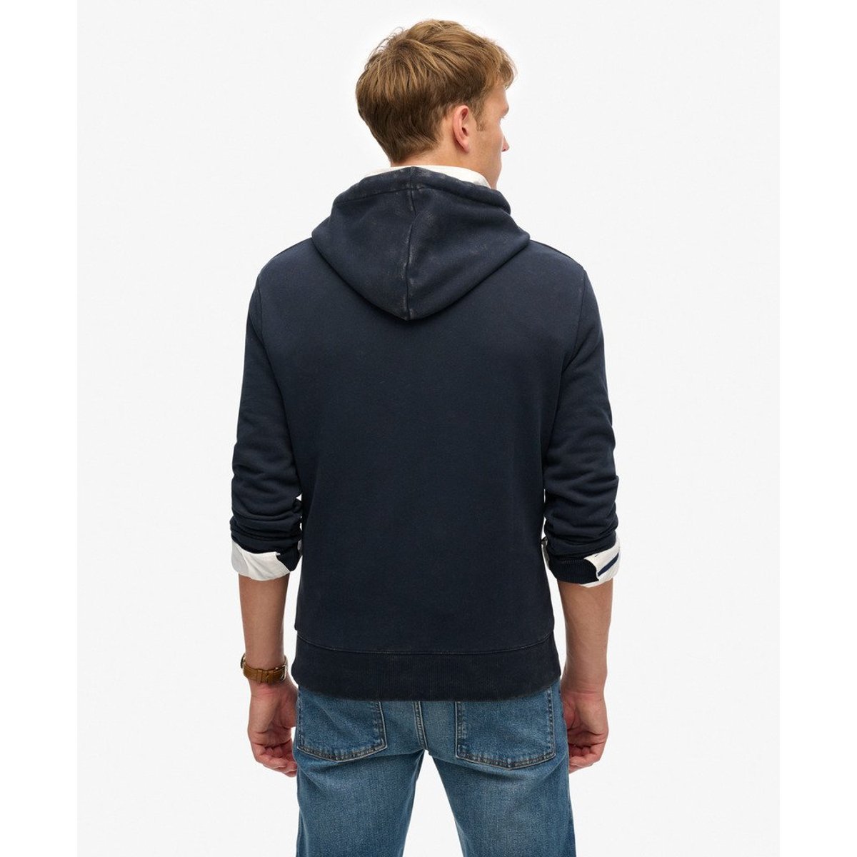 Sweat à capuche décontracté Vintage Logo Cali bleu marine éclipse, SUPERDRY