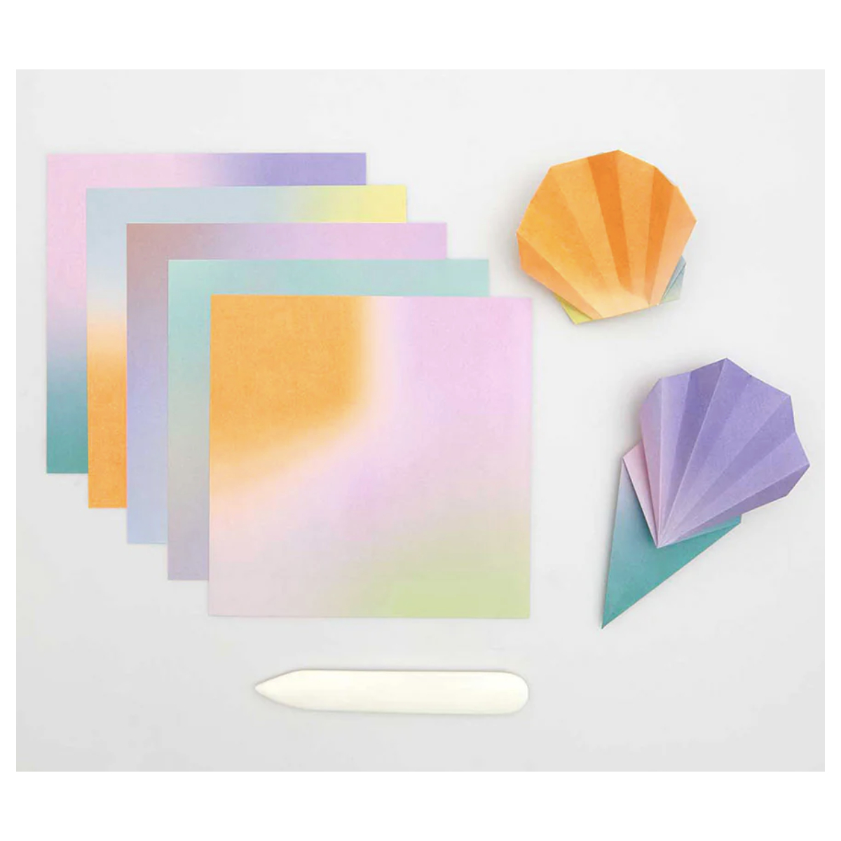 100 Papiers Origami degrades - 5 Designs couleur unique, RICO DESIGN