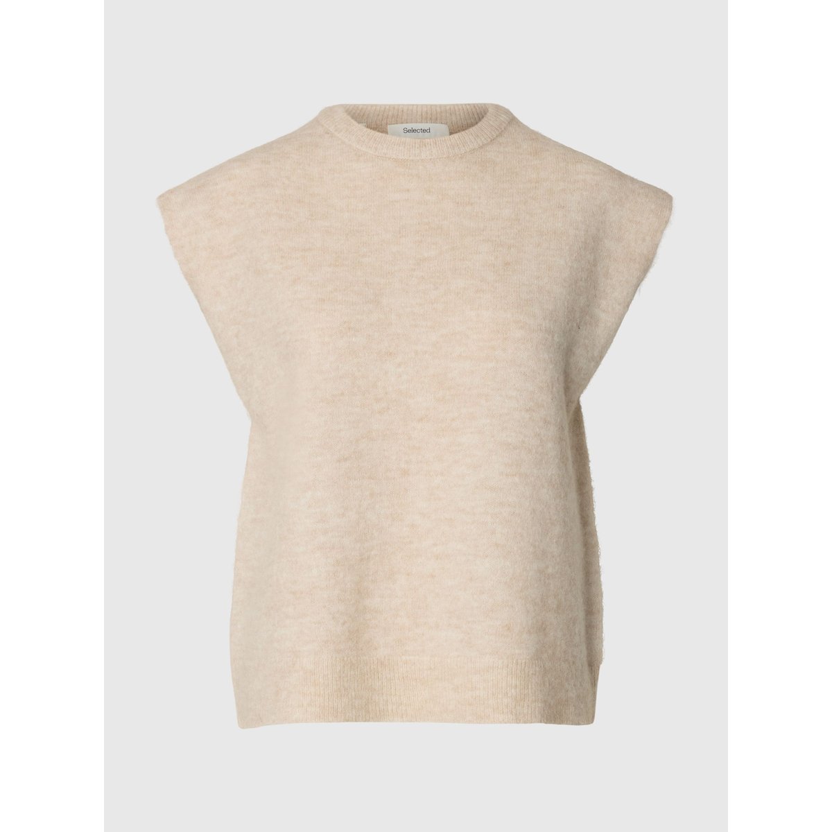 Gilet Tricoté gris - birch1, SELECTED