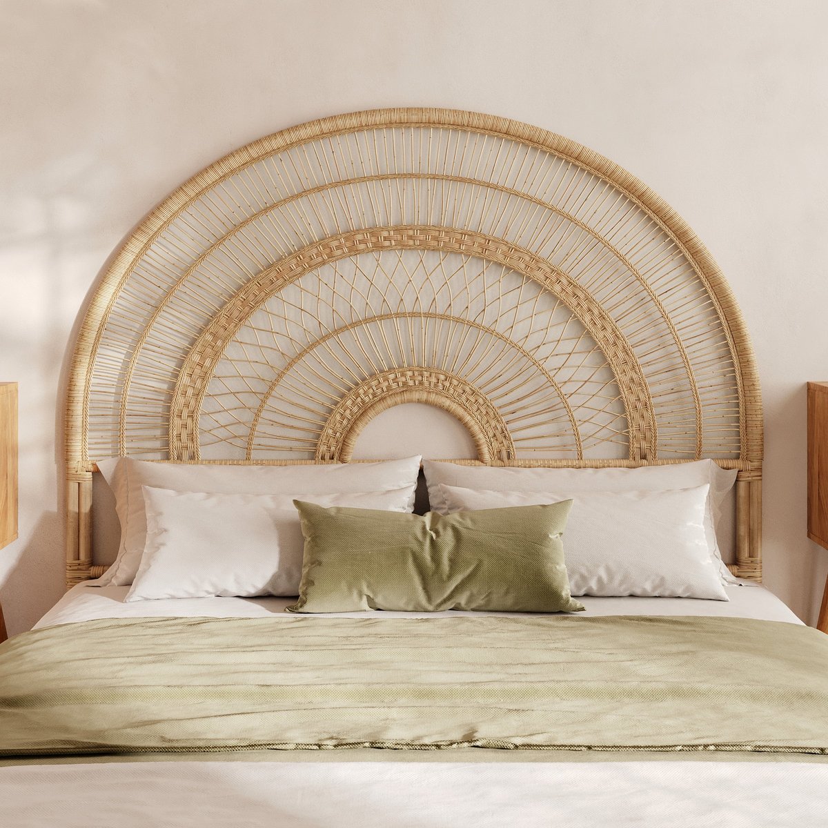 Tête de lit en rotin - ASTÉRIA naturel, MAISON PAVANE