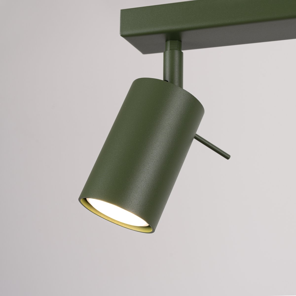 Plafonnier Acier Vert Olive GU10 6 Ring vert, EDEN