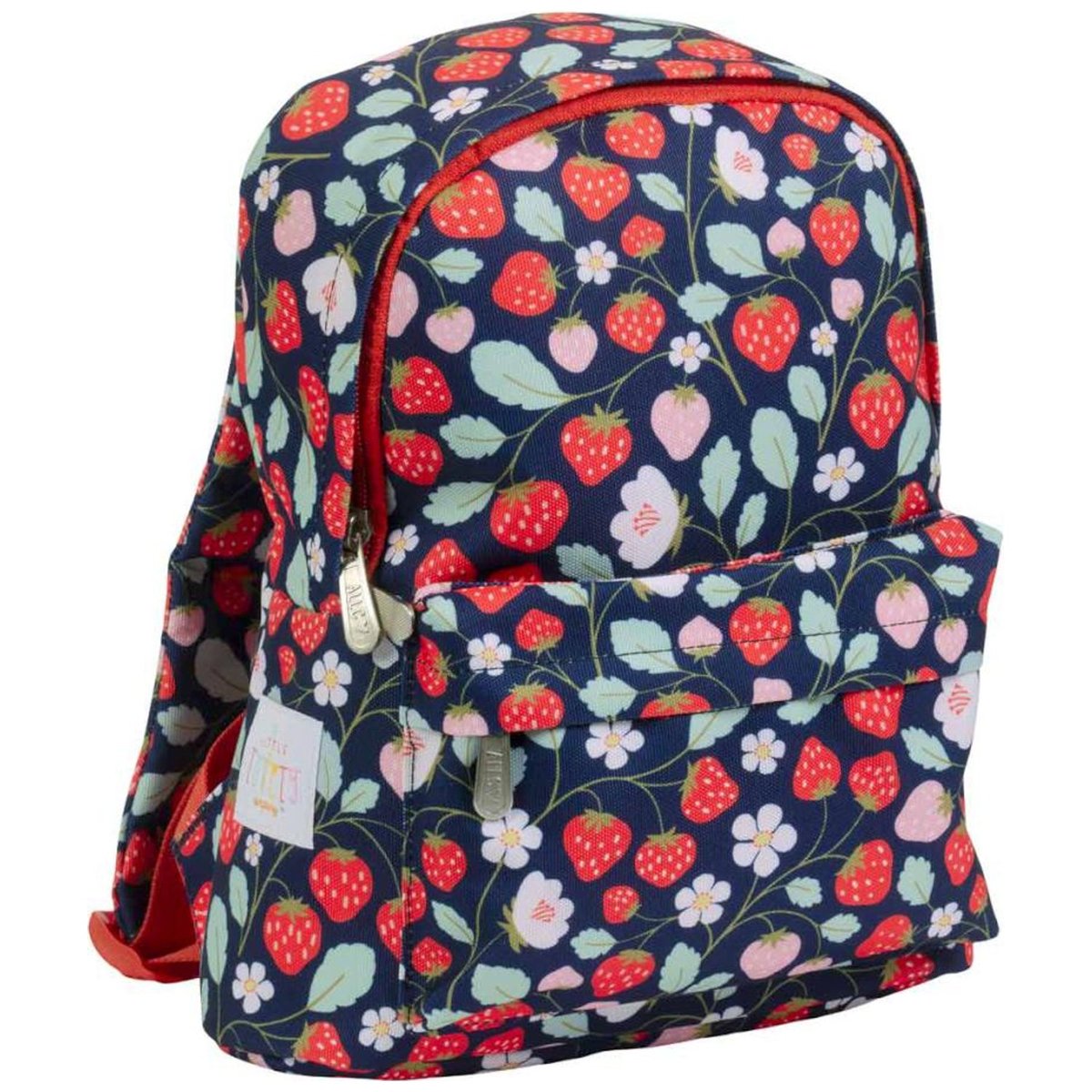 Sac à dos bébé Fraises noir, rouge, bleu, A LITTLE LOVELY COMPANY