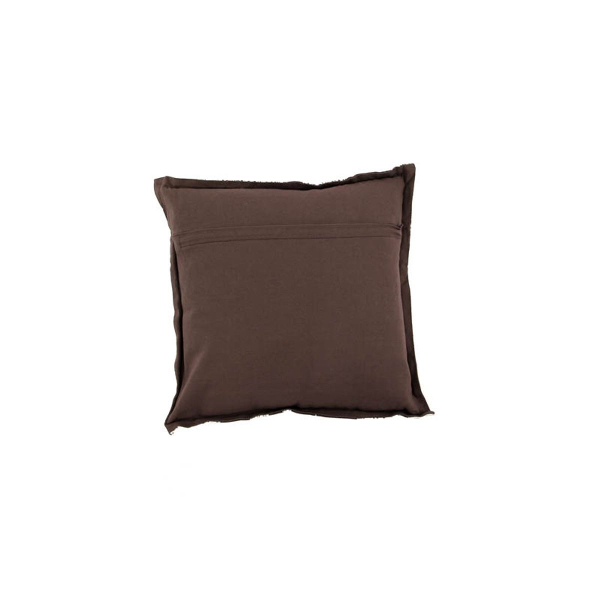 Coussin en coton déhous imprimé fleurs et feuilles CHARME marron, THE DECO FACTORY
