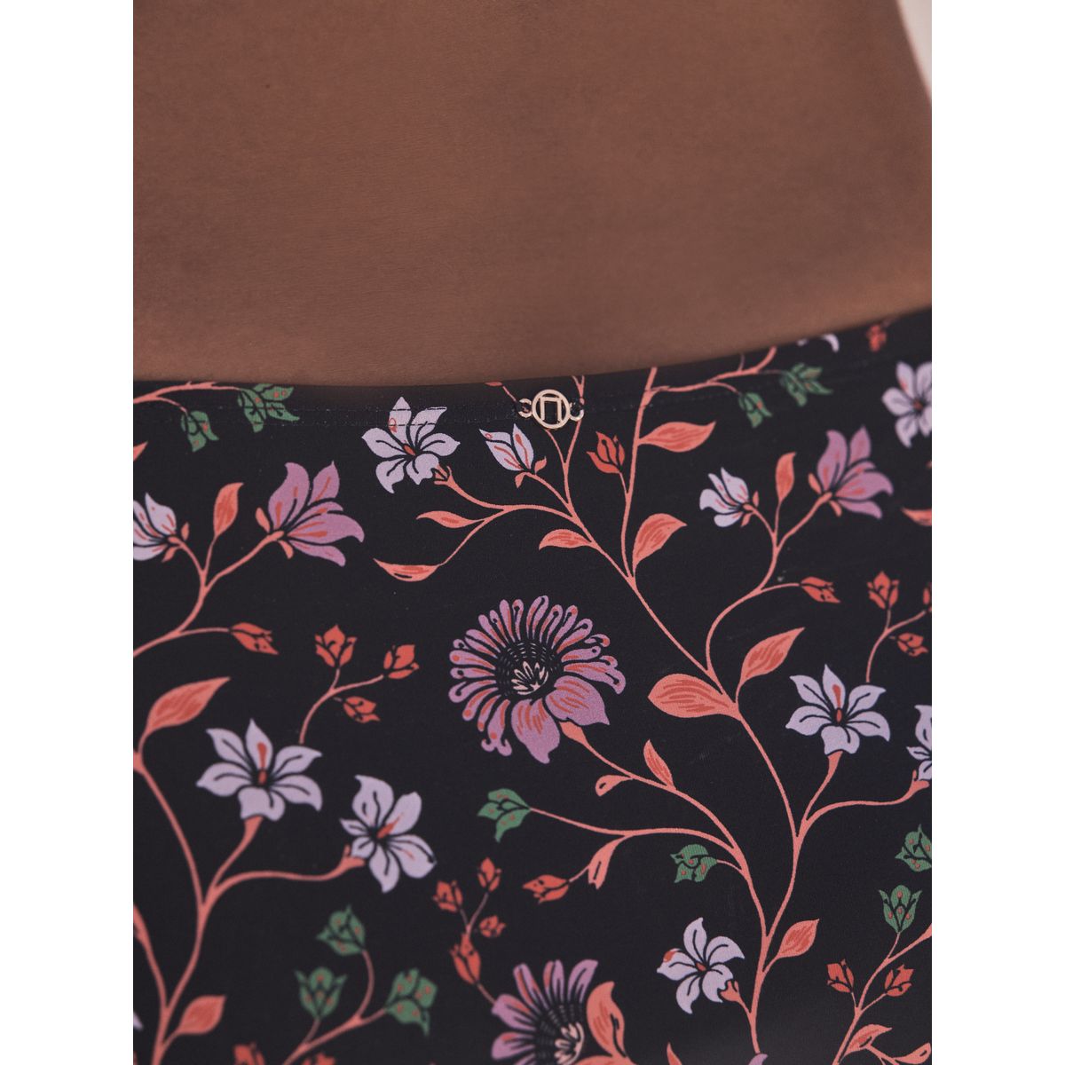 Bas de bikini échancré imprimé floral rose marine, NEXT