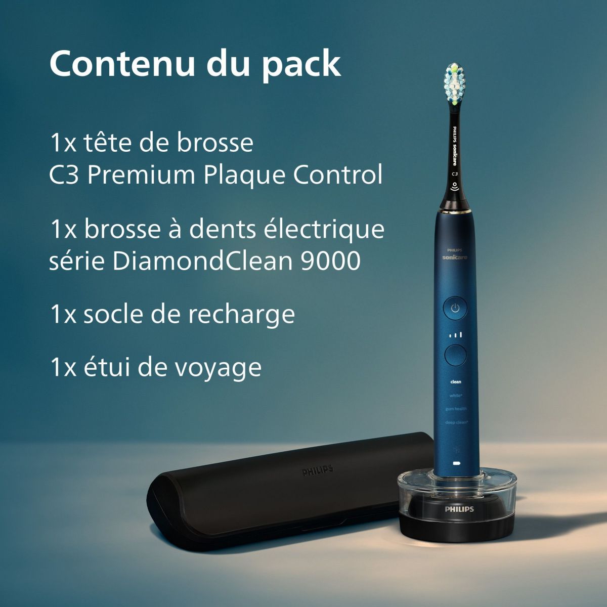 Brosse à dents électrique HX9911/88 Sonicare DiamondClean 9000 couleur unique, PHILIPS
