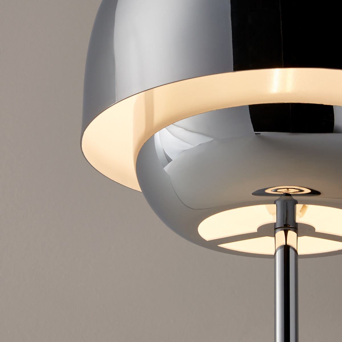 Lampe à poser en métal fer chrome, Kinoko chrome, LA REDOUTE INTERIEURS