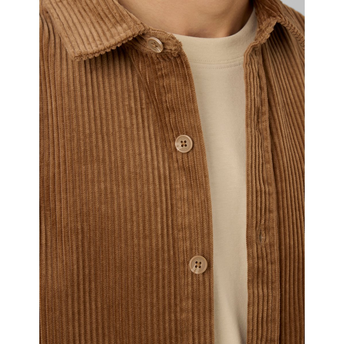Chemise en velours côtelé camel, BZB