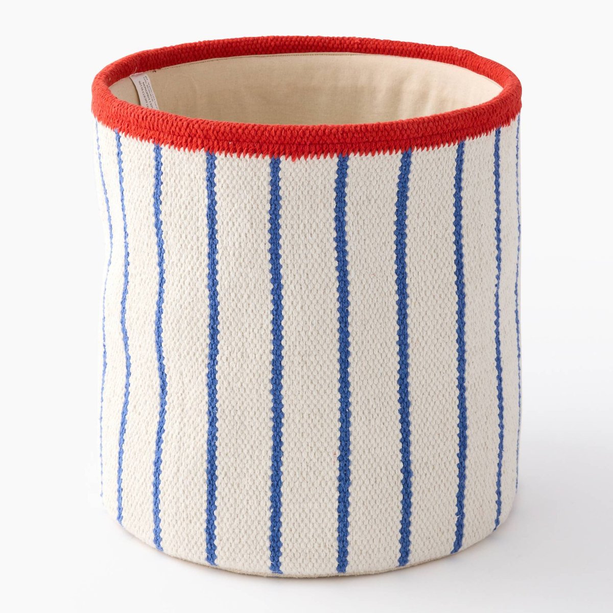 Panier rond, en coton rouge, MONOPRIX