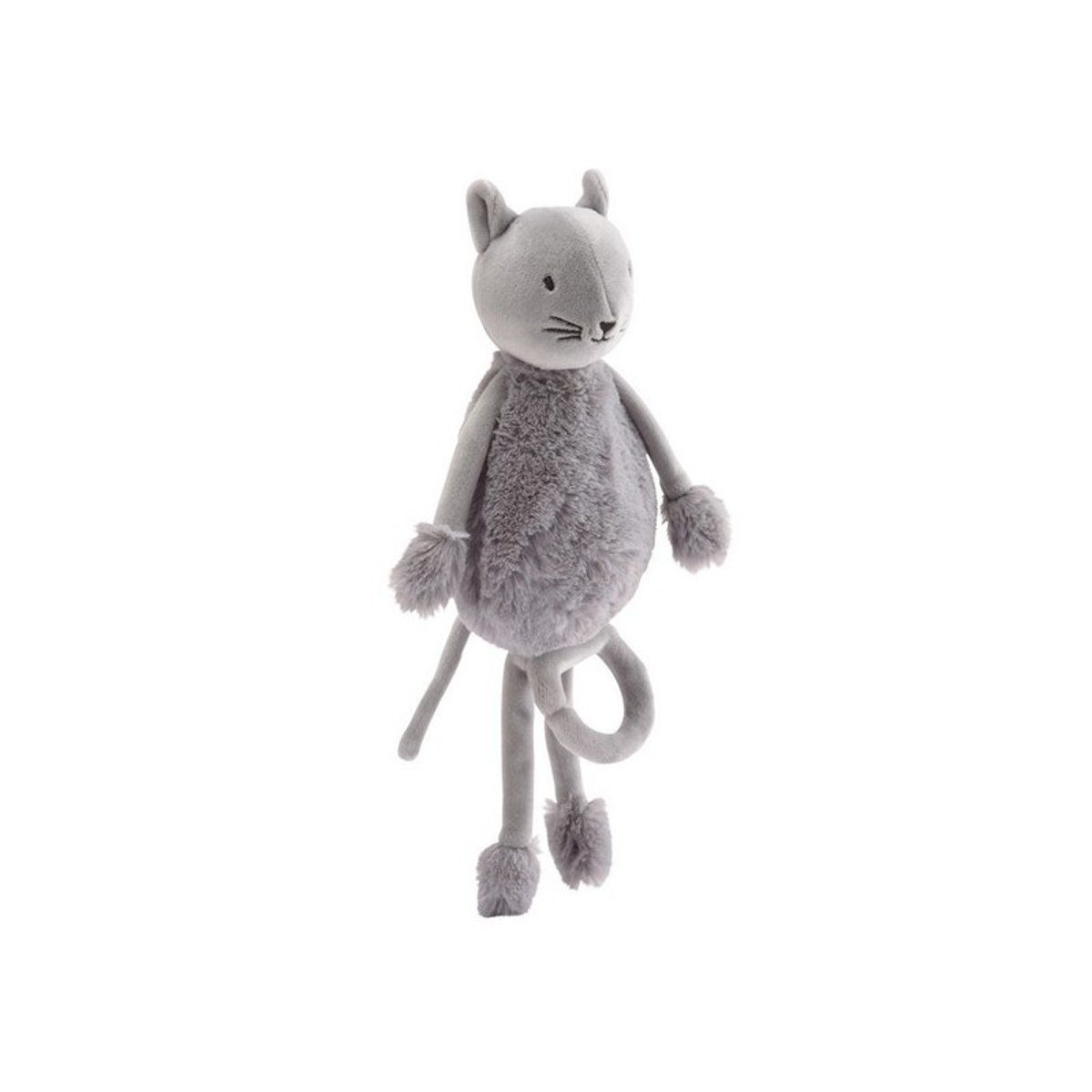 Peluche Boîte à musique - Oscar le Chat gris, PIOUPIOU ET MERVEILLES