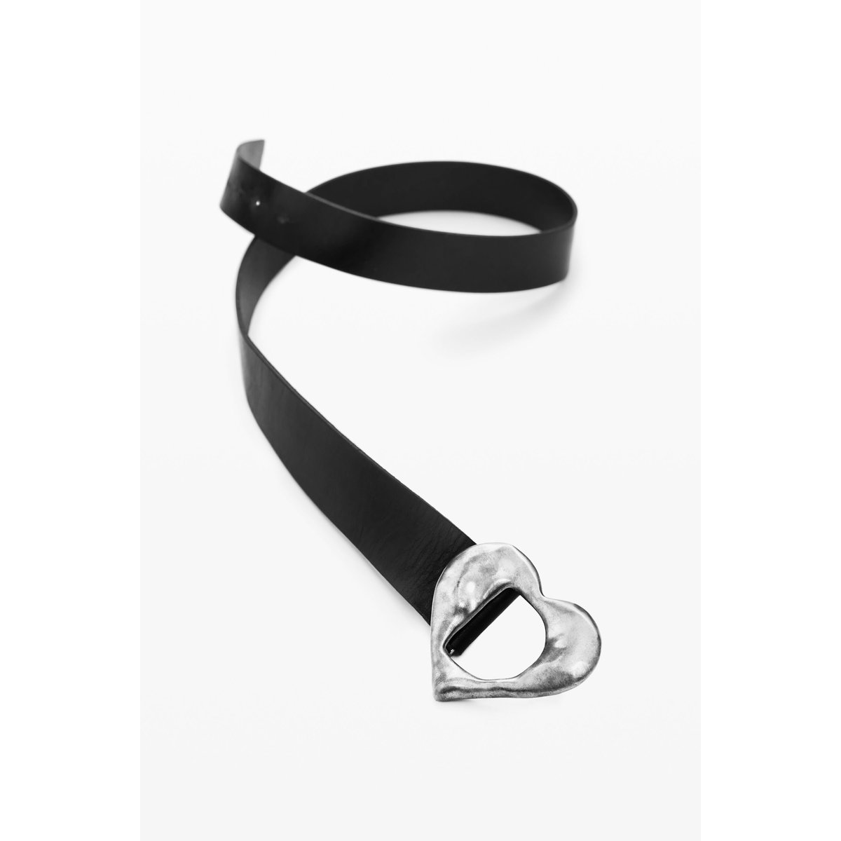 Ceinture cuir cœur noir, DESIGUAL