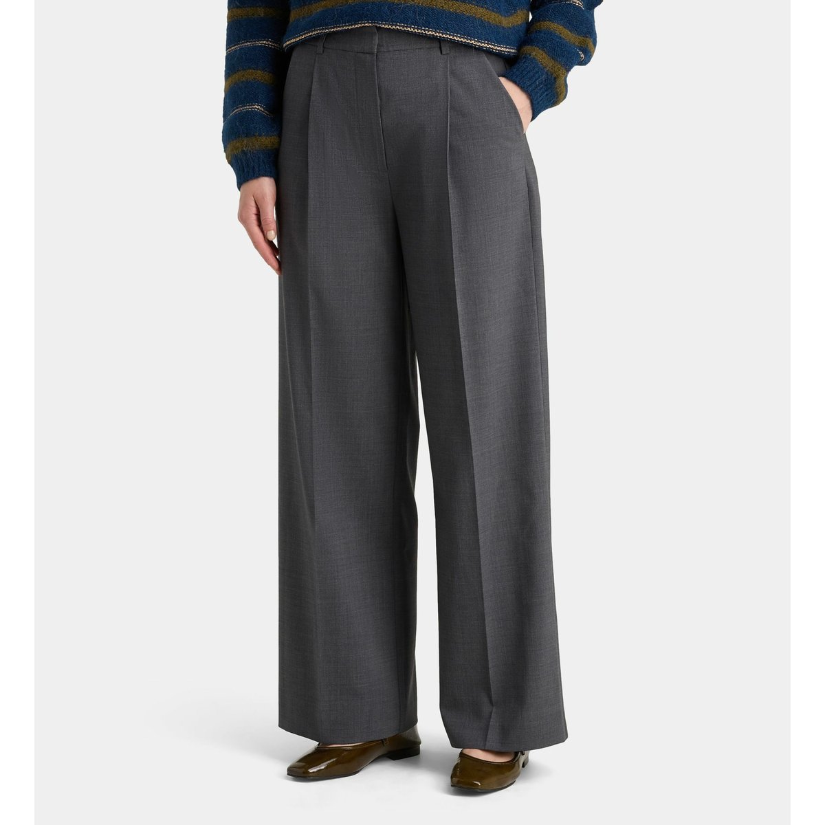 Pantalon droit dickens gris anthracite, GALERIES LAFAYETTE