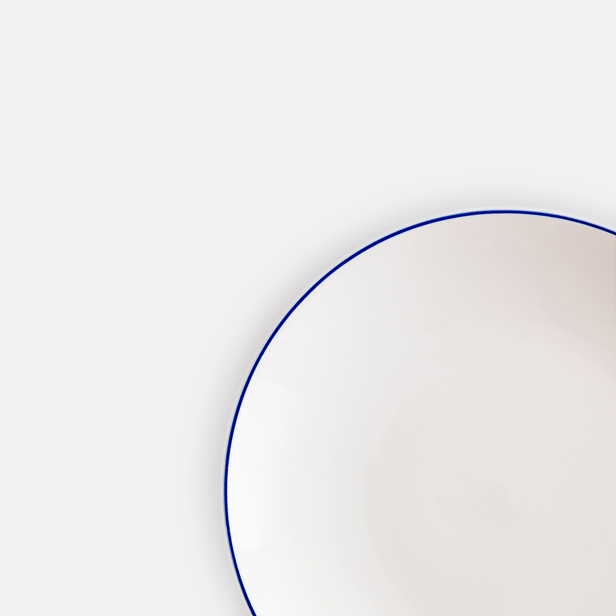 Lot de 4 assiettes à dessert porcelaine, Malo blanc/bleu, LA REDOUTE INTERIEURS