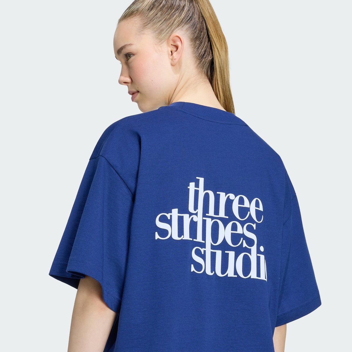 T-Shirt 3 Stripes Studio Boyfriend T-Shirt 3 Stripes Studio Boyfriend dark blue, ADIDAS SPORTSWEAR